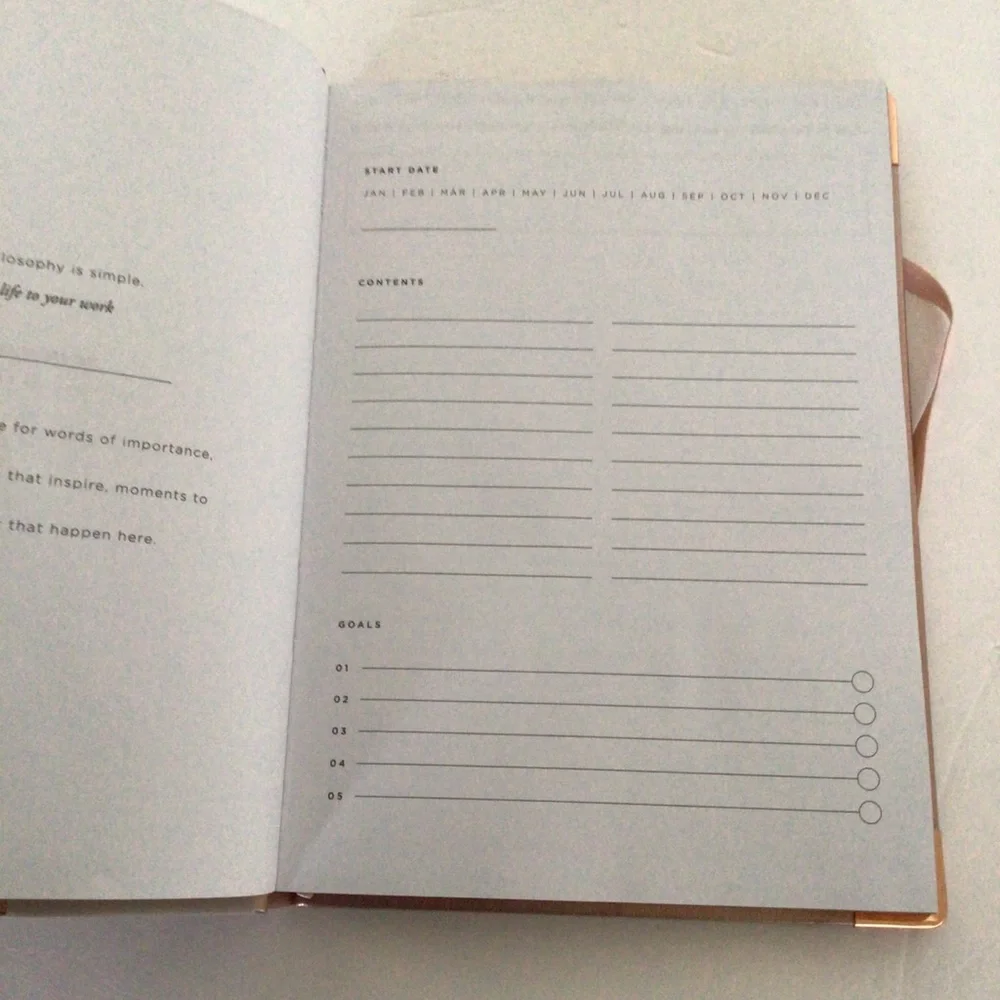 RUSSELL + HAZEL HARD COVER UNDATED JOURNAL PLANNER NWT